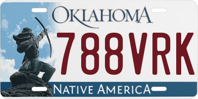 OK license plate 788VRK