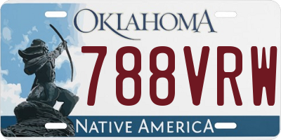 OK license plate 788VRW