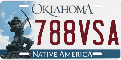 OK license plate 788VSA
