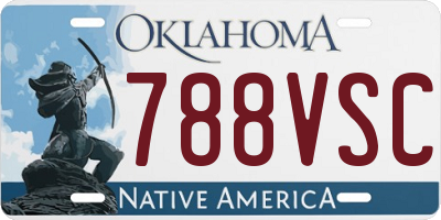 OK license plate 788VSC