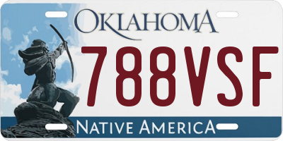 OK license plate 788VSF