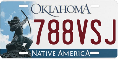 OK license plate 788VSJ