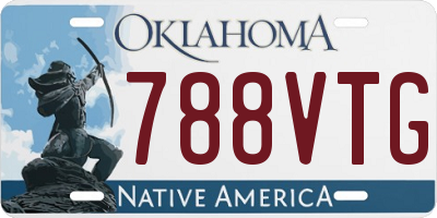 OK license plate 788VTG