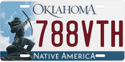 OK license plate 788VTH