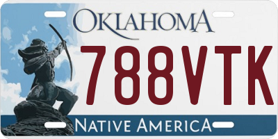 OK license plate 788VTK