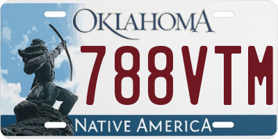 OK license plate 788VTM