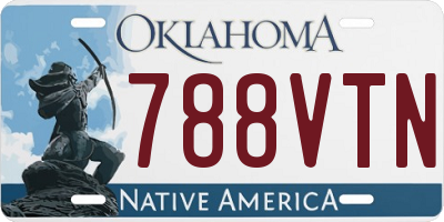 OK license plate 788VTN