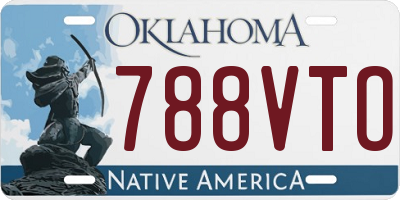 OK license plate 788VTO
