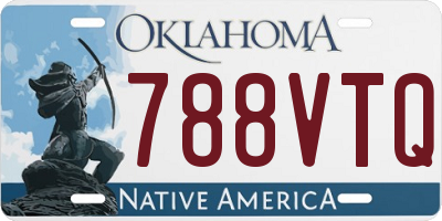 OK license plate 788VTQ
