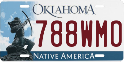 OK license plate 788WMO