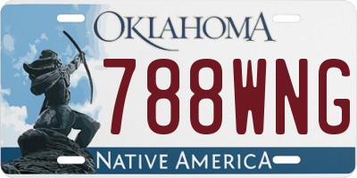OK license plate 788WNG