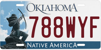 OK license plate 788WYF