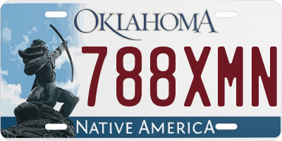 OK license plate 788XMN