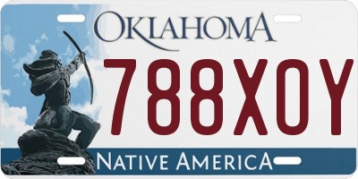 OK license plate 788XOY