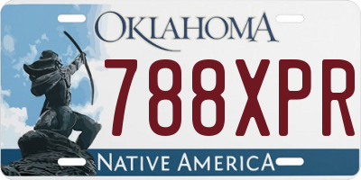 OK license plate 788XPR