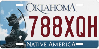 OK license plate 788XQH