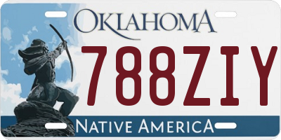 OK license plate 788ZIY