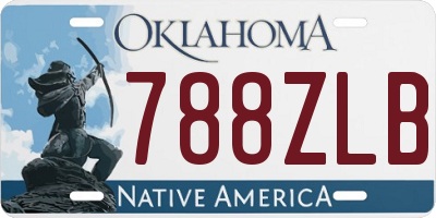 OK license plate 788ZLB