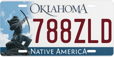 OK license plate 788ZLD