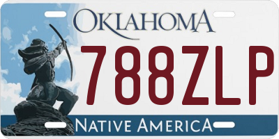 OK license plate 788ZLP