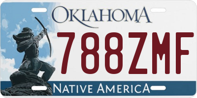 OK license plate 788ZMF