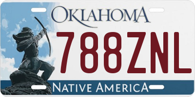 OK license plate 788ZNL