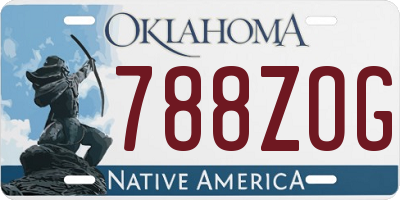 OK license plate 788ZOG