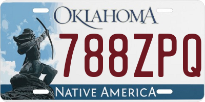 OK license plate 788ZPQ