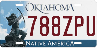 OK license plate 788ZPU