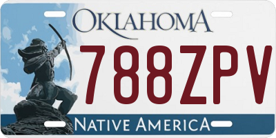 OK license plate 788ZPV