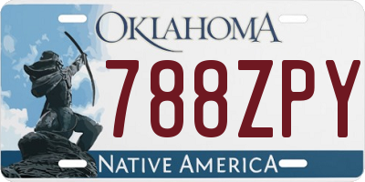 OK license plate 788ZPY