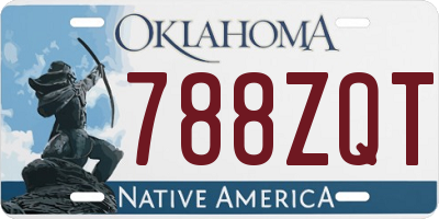 OK license plate 788ZQT