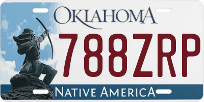 OK license plate 788ZRP