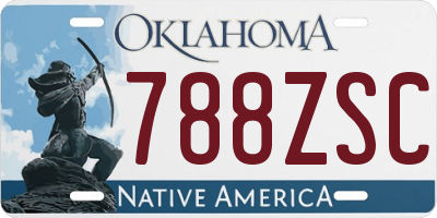 OK license plate 788ZSC