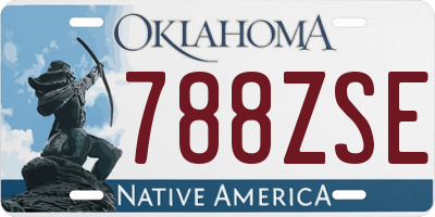 OK license plate 788ZSE