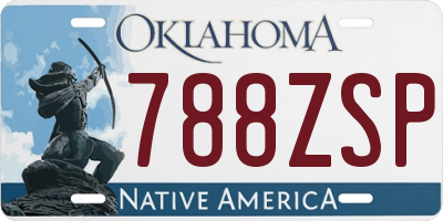 OK license plate 788ZSP
