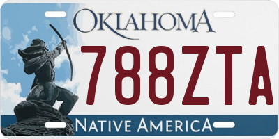 OK license plate 788ZTA