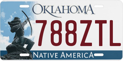 OK license plate 788ZTL