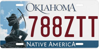 OK license plate 788ZTT
