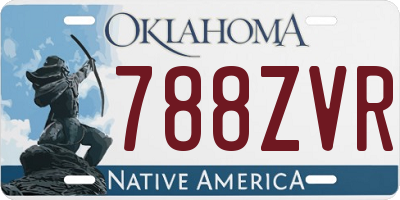 OK license plate 788ZVR