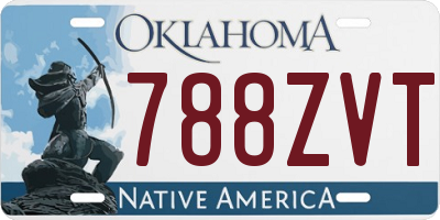 OK license plate 788ZVT