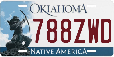 OK license plate 788ZWD