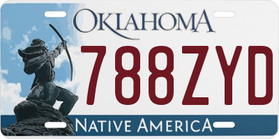 OK license plate 788ZYD
