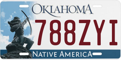 OK license plate 788ZYI