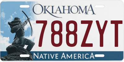 OK license plate 788ZYT