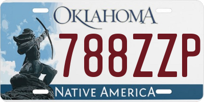 OK license plate 788ZZP