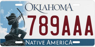 OK license plate 789AAA