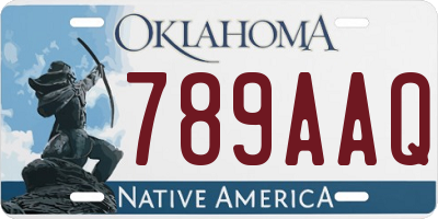 OK license plate 789AAQ