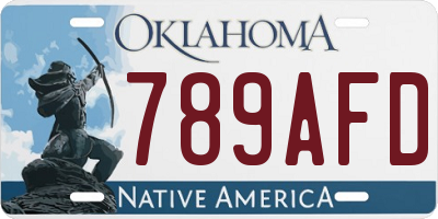 OK license plate 789AFD