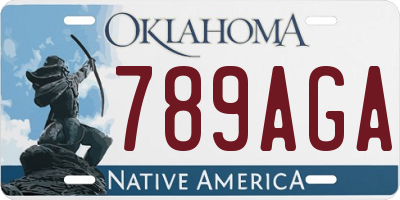 OK license plate 789AGA
